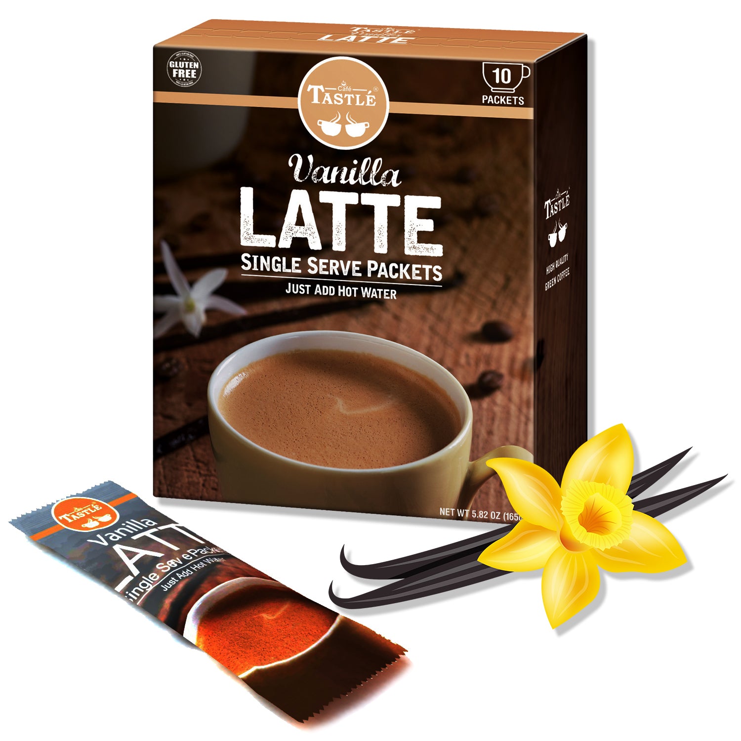 Instant Vanilla Latte Single Serve Packets Tastl Coffee